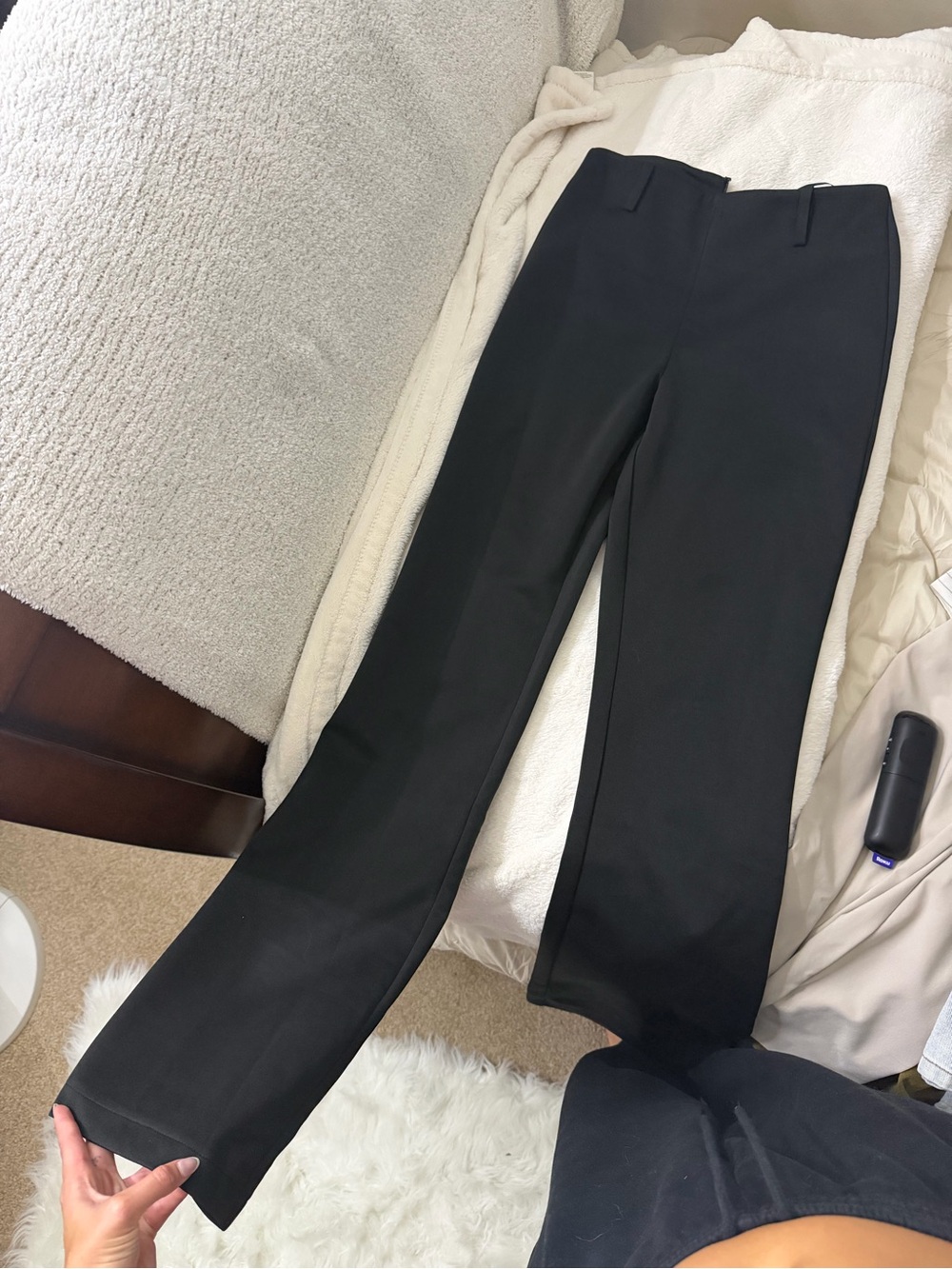 White Fox Boutique Black Boot Cut Dress Pants